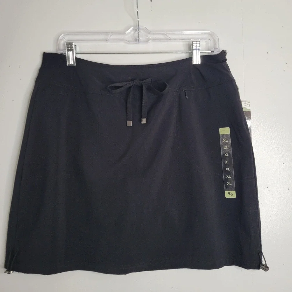 Green Tea Skort Women's Size XL Black Stretch Woven Pickleball Tennis Golf Skirt